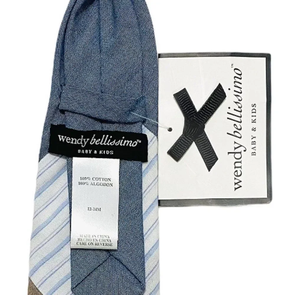 𝅺NEW Wendy Bellissimo Mixed Fabric Clip On Tie